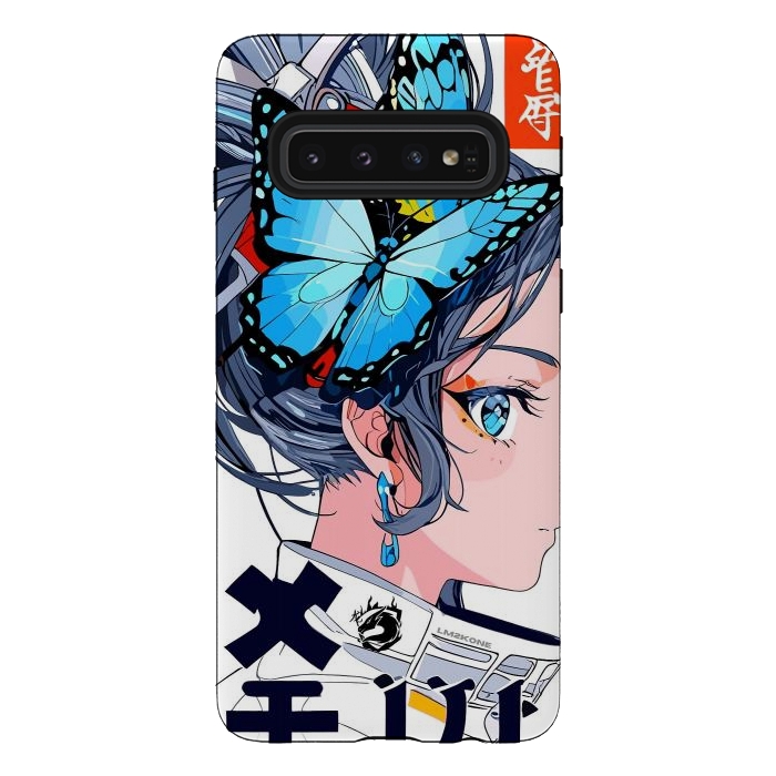 Galaxy S10 StrongFit Japan Butterflies Girl by LM2Kone