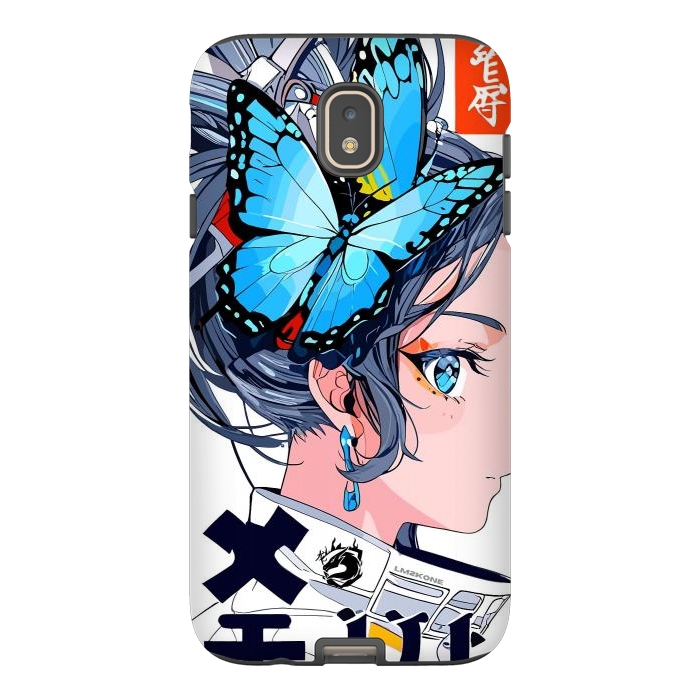 Galaxy J7 StrongFit Japan Butterflies Girl by LM2Kone