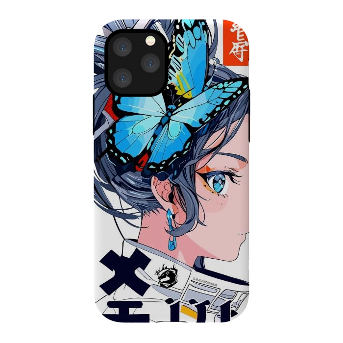 iPhone 11 Pro StrongFit Japan Butterflies Girl by LM2Kone