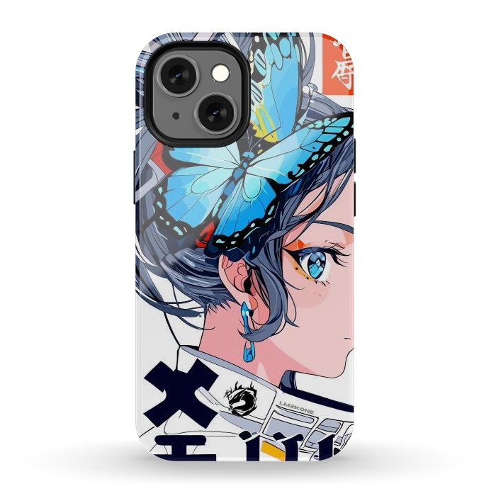 iPhone 12 mini StrongFit Japan Butterflies Girl by LM2Kone