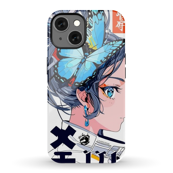 iPhone 13 StrongFit Japan Butterflies Girl by LM2Kone