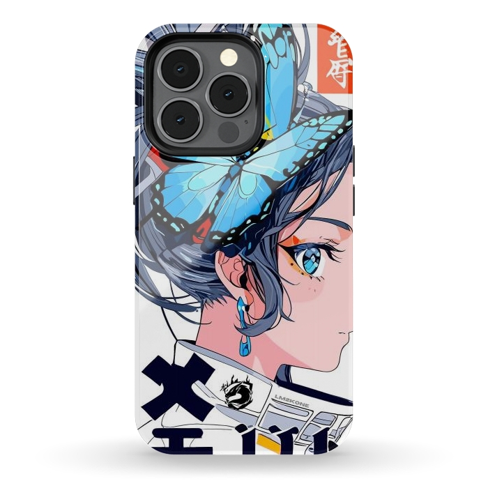 iPhone 13 pro StrongFit Japan Butterflies Girl by LM2Kone