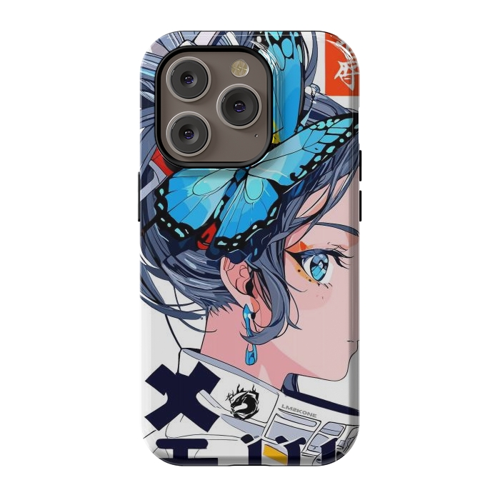 iPhone 14 Pro StrongFit Japan Butterflies Girl by LM2Kone