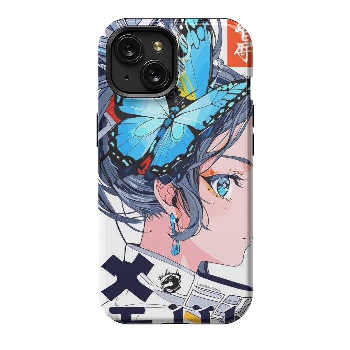 iPhone 15 StrongFit Japan Butterflies Girl by LM2Kone