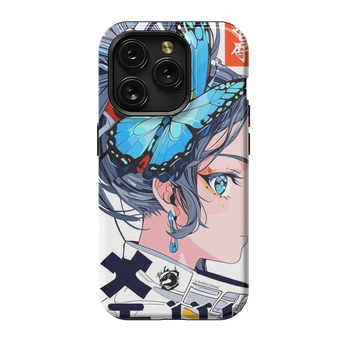 iPhone 15 Pro StrongFit Japan Butterflies Girl by LM2Kone