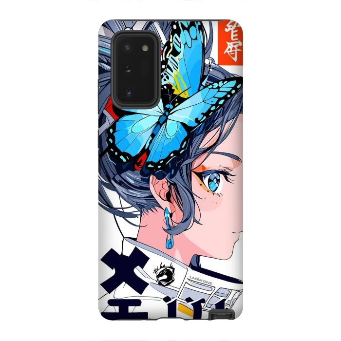 Galaxy Note 20 StrongFit Japan Butterflies Girl by LM2Kone