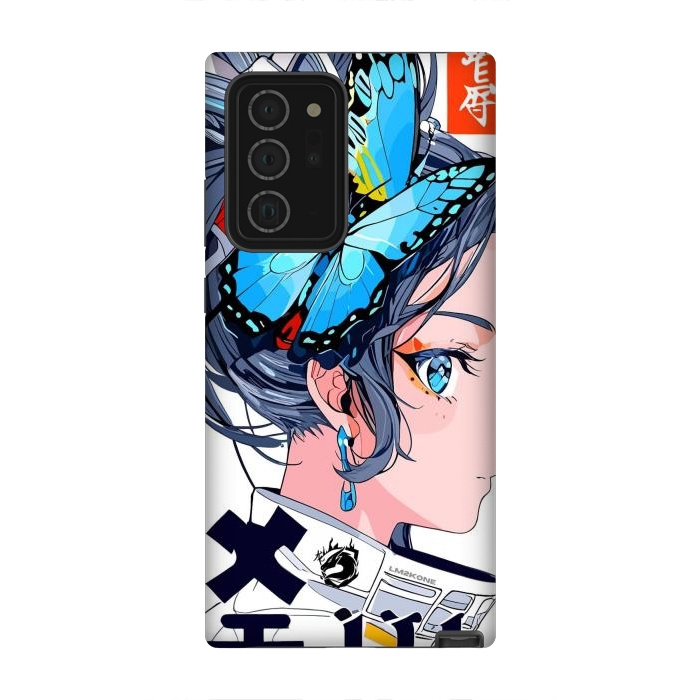 Galaxy Note 20 Ultra StrongFit Japan Butterflies Girl by LM2Kone