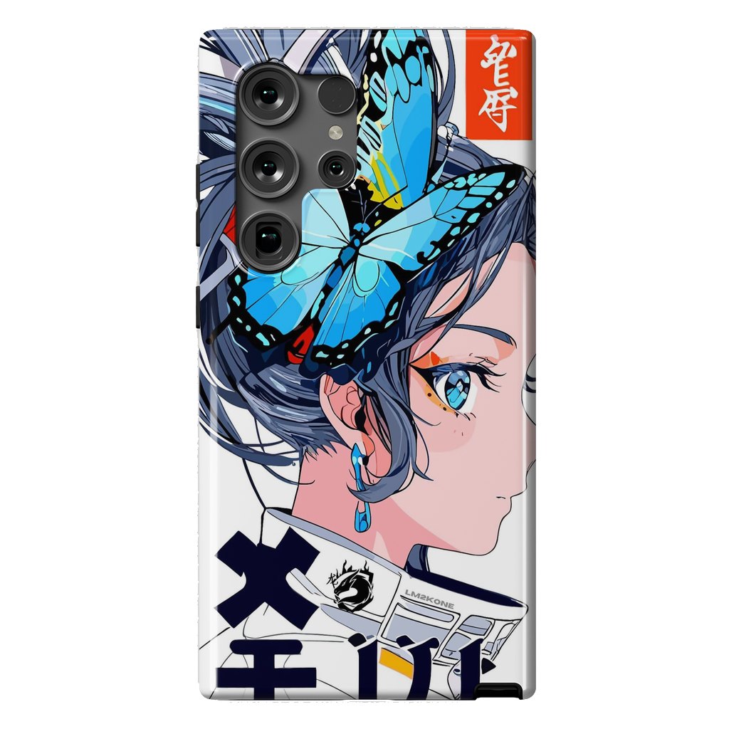 Galaxy S24 Ultra StrongFit Japan Butterflies Girl by LM2Kone