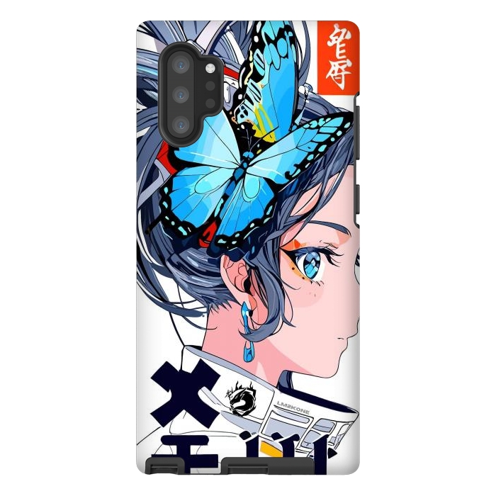 Galaxy Note 10 plus StrongFit Japan Butterflies Girl by LM2Kone