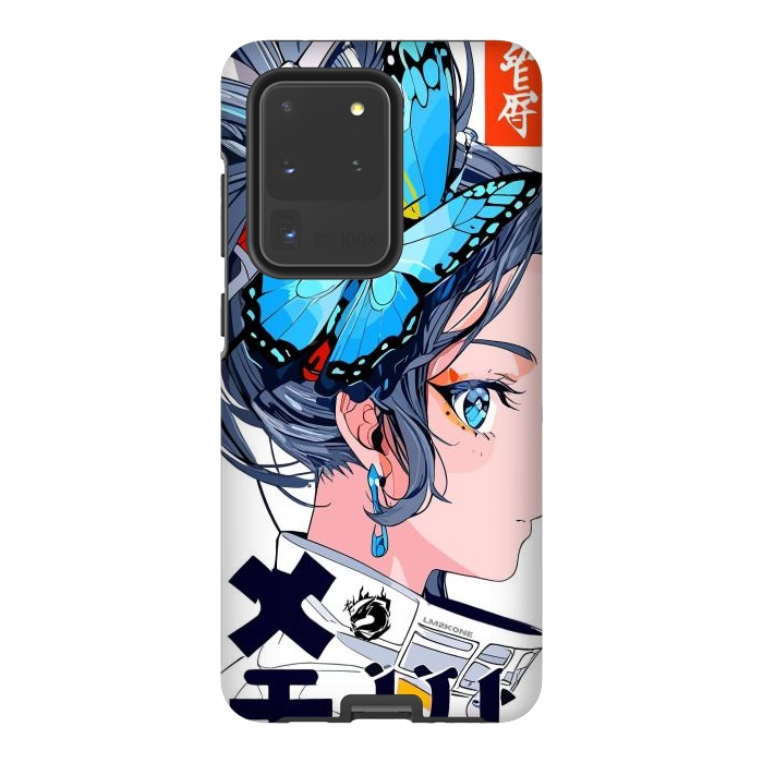 Galaxy S20 Ultra StrongFit Japan Butterflies Girl by LM2Kone