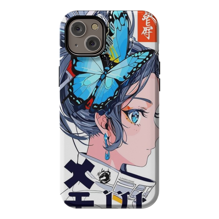 iPhone 14 Plus StrongFit Japan Butterflies Girl by LM2Kone