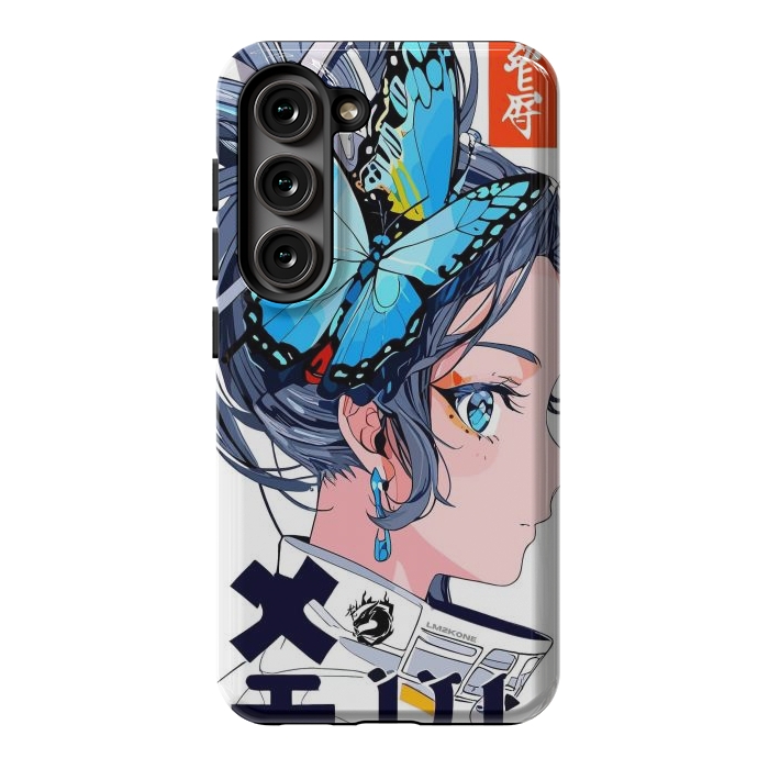 Galaxy S23 StrongFit Japan Butterflies Girl by LM2Kone