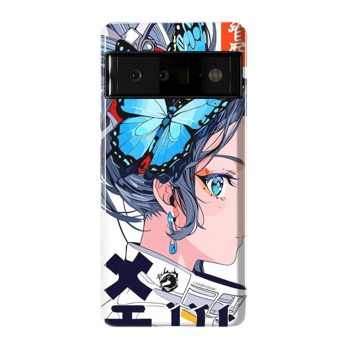 Pixel 6 Pro StrongFit Japan Butterflies Girl by LM2Kone