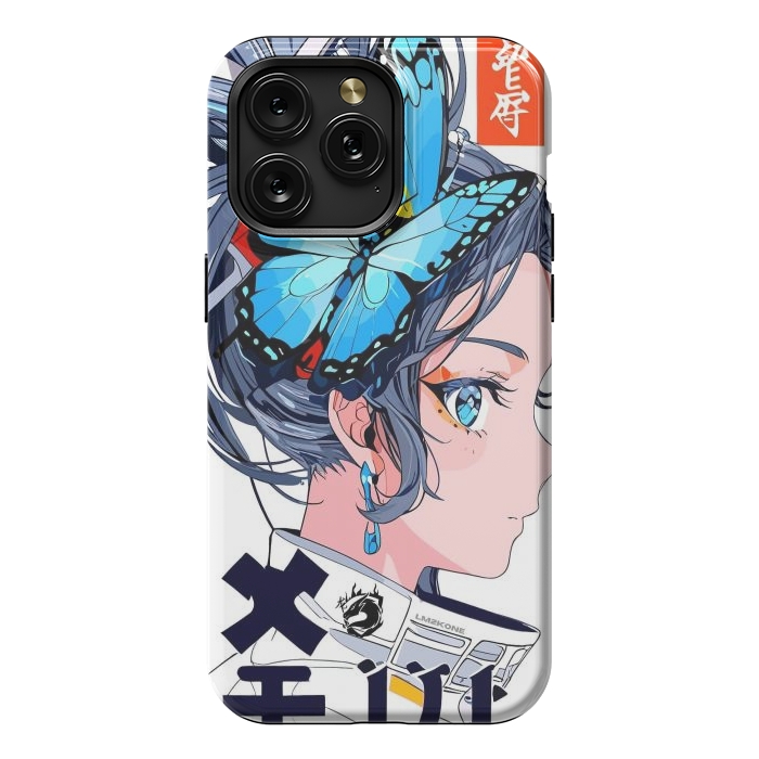 iPhone 15 Pro Max StrongFit Japan Butterflies Girl by LM2Kone