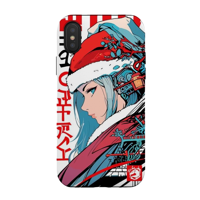 iPhone Xs / X StrongFit Japan Christmas Girl by LM2Kone