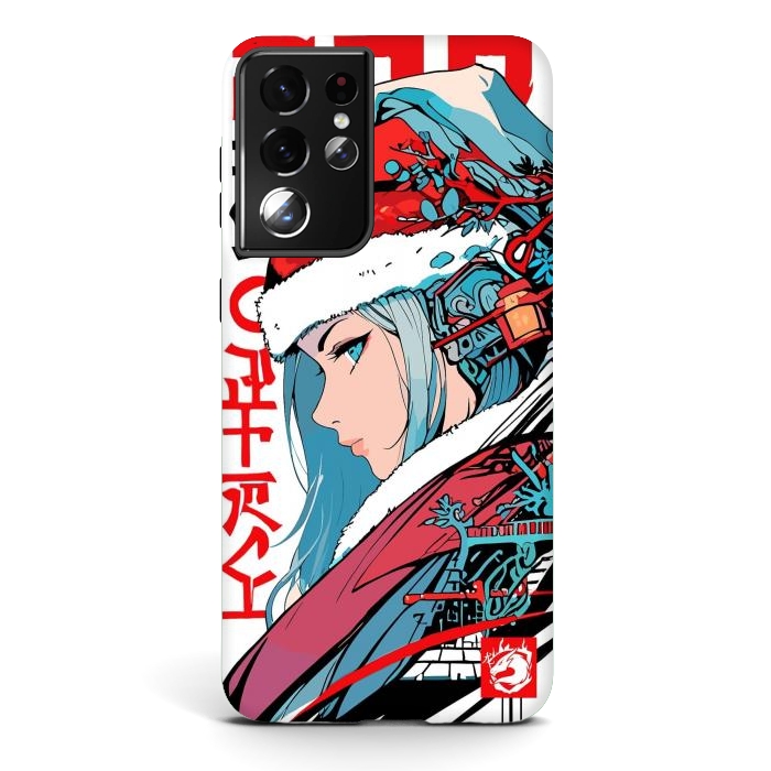 Galaxy S21 ultra StrongFit Japan Christmas Girl by LM2Kone