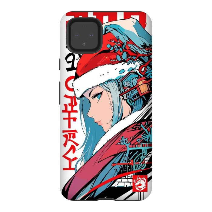 Pixel 4XL StrongFit Japan Christmas Girl by LM2Kone