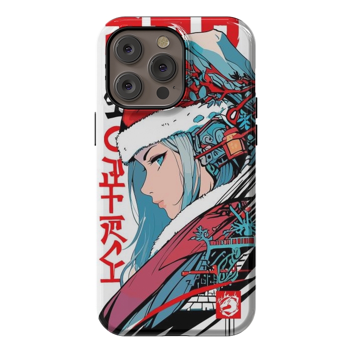 iPhone 14 Pro max StrongFit Japan Christmas Girl by LM2Kone