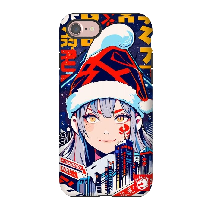 iPhone 7 StrongFit City Christmas Girl by LM2Kone