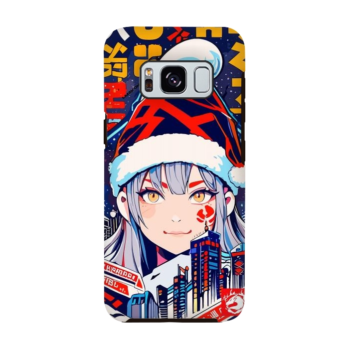 Galaxy S8 StrongFit City Christmas Girl by LM2Kone