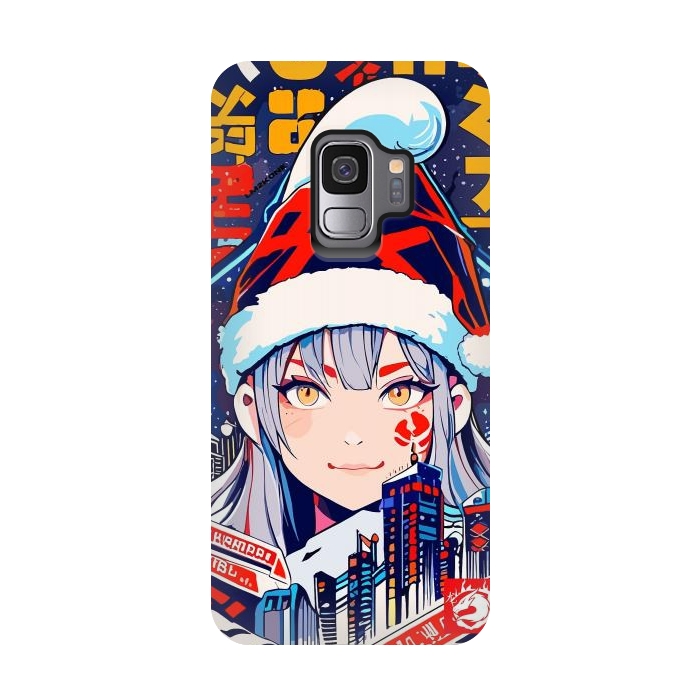 Galaxy S9 StrongFit City Christmas Girl by LM2Kone