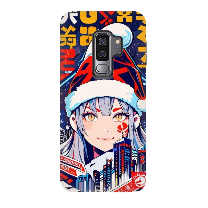 Galaxy S9 plus StrongFit City Christmas Girl by LM2Kone