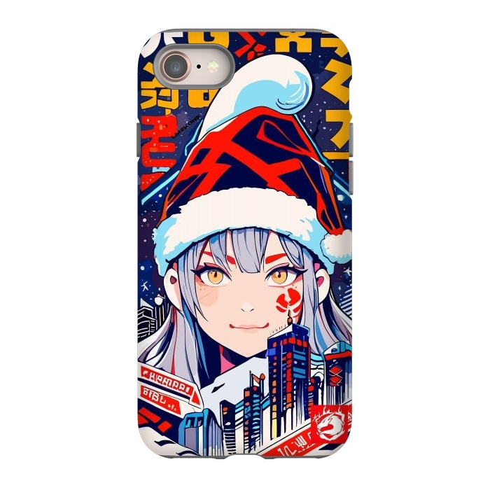 iPhone 8 StrongFit City Christmas Girl by LM2Kone