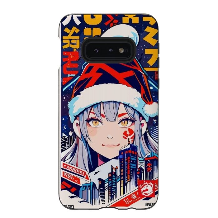 Galaxy S10e StrongFit City Christmas Girl by LM2Kone