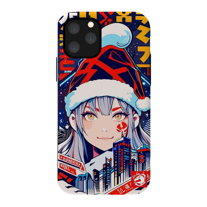 iPhone 11 Pro StrongFit City Christmas Girl by LM2Kone