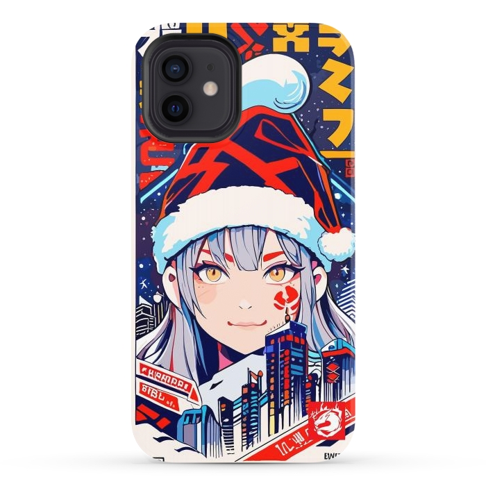 iPhone 12 StrongFit City Christmas Girl by LM2Kone