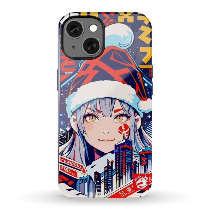 iPhone 13 StrongFit City Christmas Girl by LM2Kone