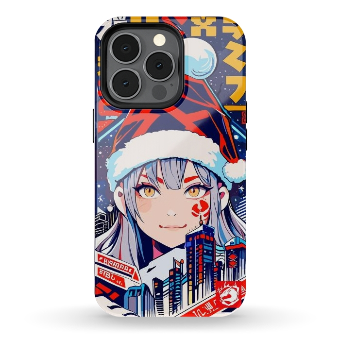 iPhone 13 pro StrongFit City Christmas Girl by LM2Kone