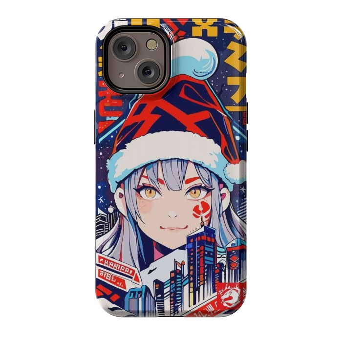 iPhone 14 StrongFit City Christmas Girl by LM2Kone