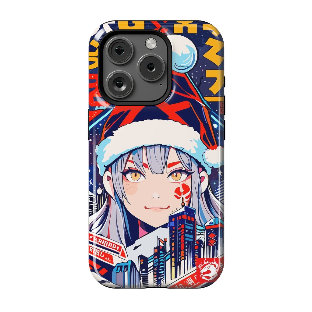 iPhone 15 Pro StrongFit City Christmas Girl by LM2Kone