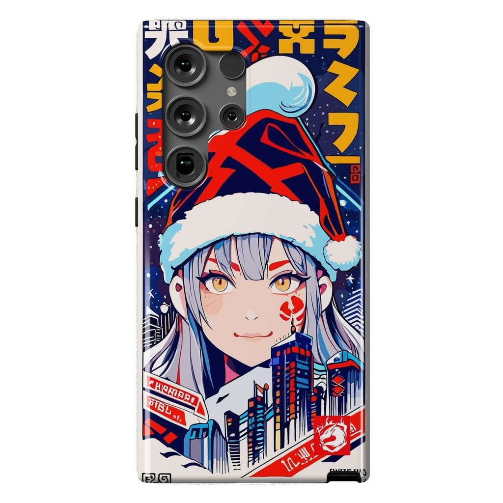 Galaxy S24 Ultra StrongFit City Christmas Girl by LM2Kone