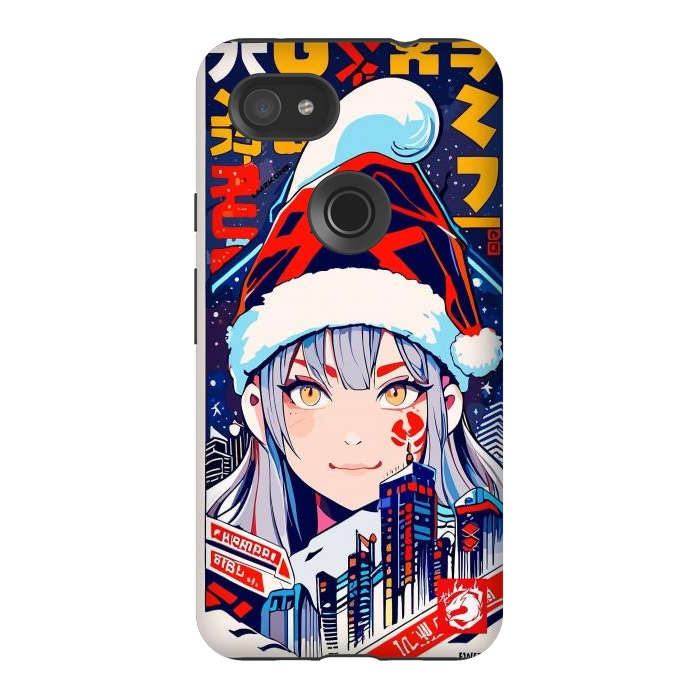 Pixel 3AXL StrongFit City Christmas Girl by LM2Kone