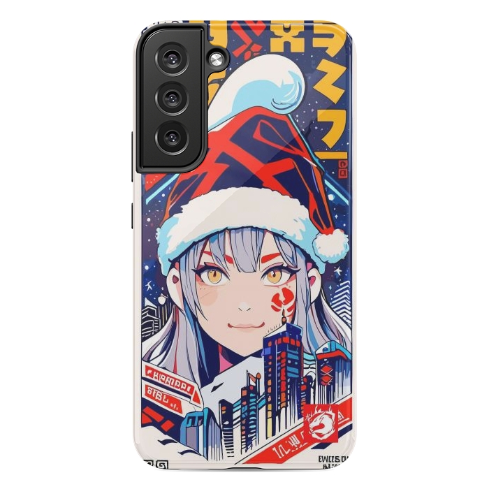 Galaxy S22 plus StrongFit City Christmas Girl by LM2Kone