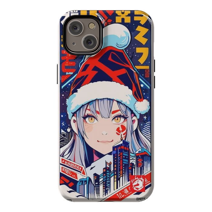 iPhone 14 Plus StrongFit City Christmas Girl by LM2Kone