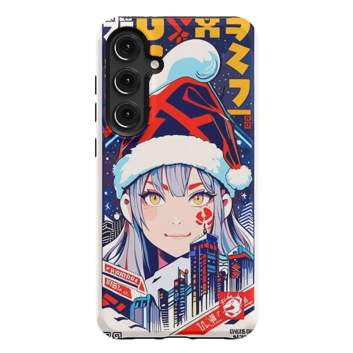 Galaxy S24 Plus StrongFit City Christmas Girl by LM2Kone