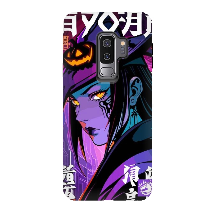 Galaxy S9 plus StrongFit Halloween Purple Witch by LM2Kone