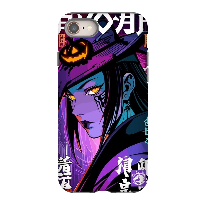 iPhone 8 StrongFit Halloween Purple Witch by LM2Kone