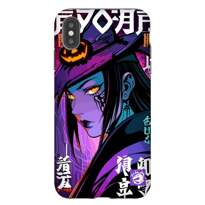 iPhone Xs Max StrongFit Halloween Purple Witch by LM2Kone