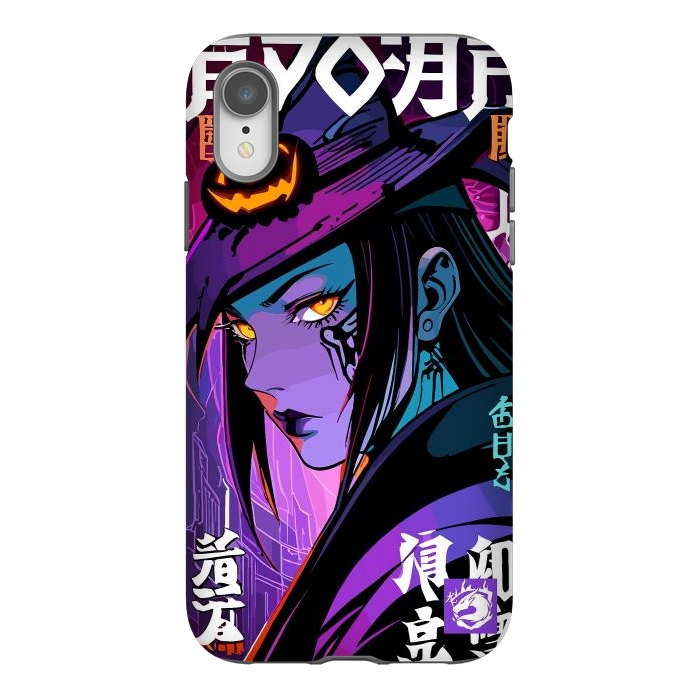 iPhone Xr StrongFit Halloween Purple Witch by LM2Kone