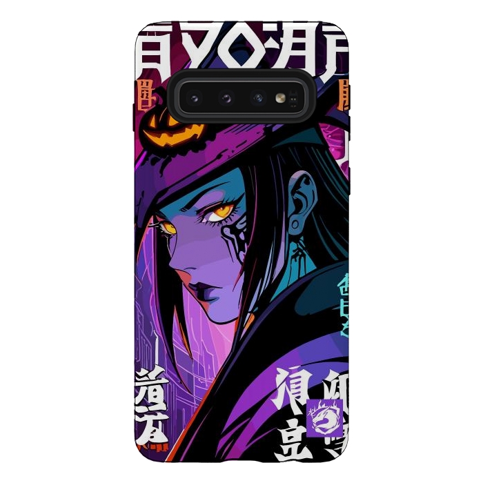 Galaxy S10 StrongFit Halloween Purple Witch by LM2Kone