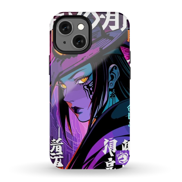 iPhone 12 mini StrongFit Halloween Purple Witch by LM2Kone