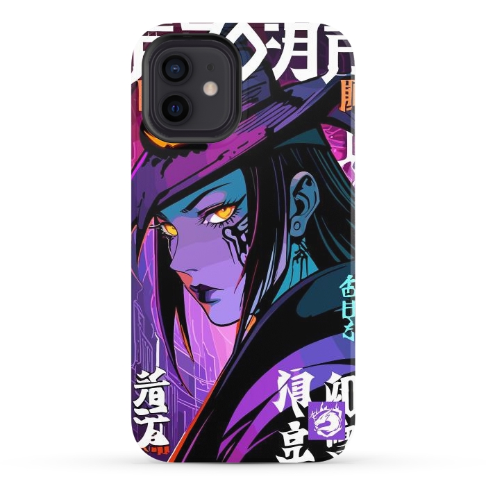 iPhone 12 StrongFit Halloween Purple Witch by LM2Kone