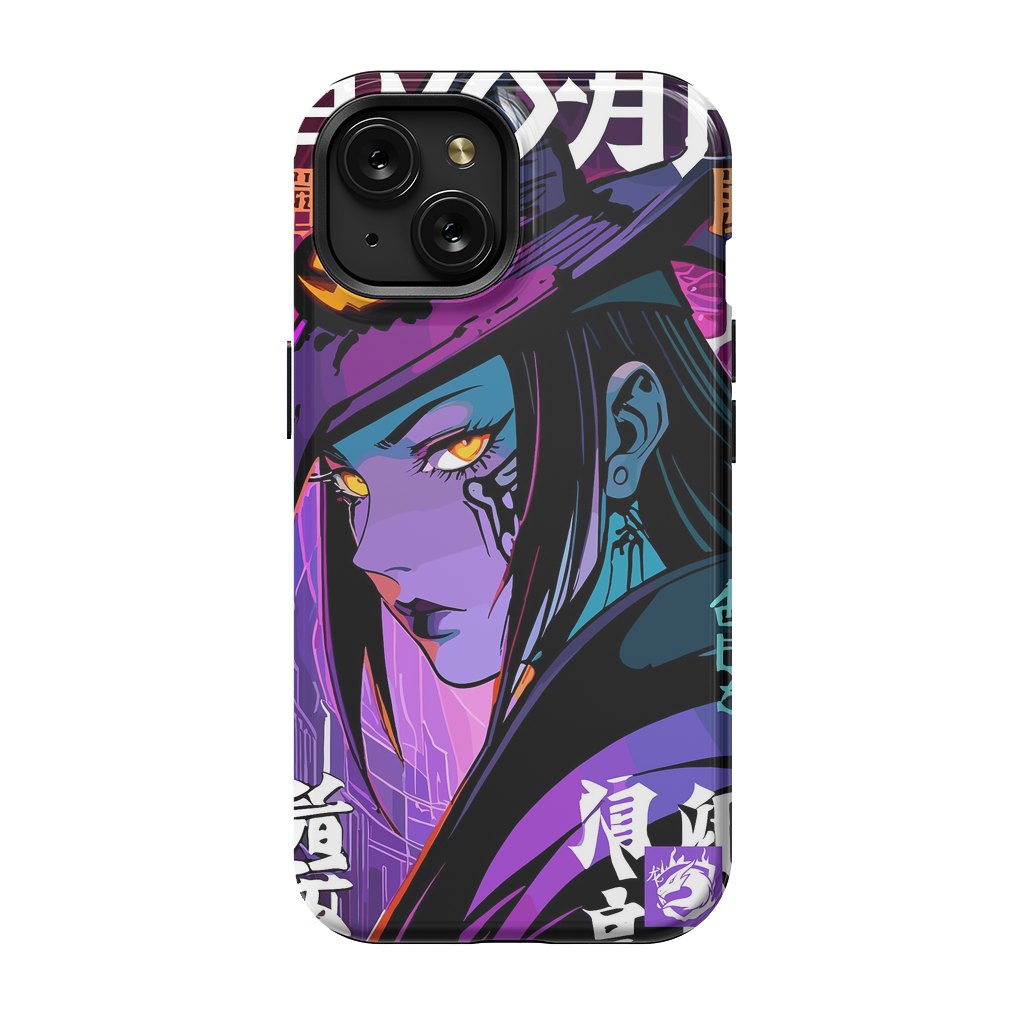 iPhone 15 StrongFit Halloween Purple Witch by LM2Kone