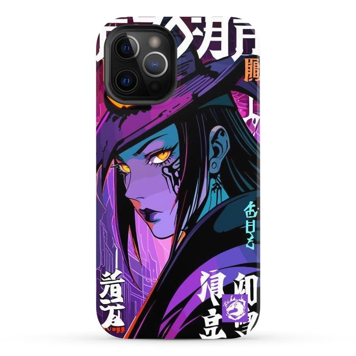 iPhone 12 Pro Max StrongFit Halloween Purple Witch by LM2Kone