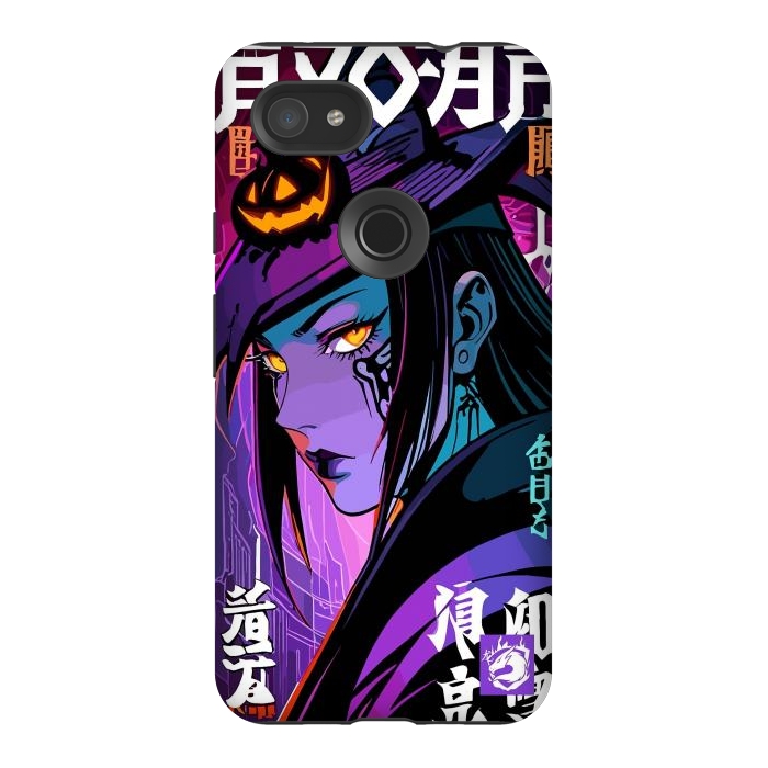 Pixel 3AXL StrongFit Halloween Purple Witch by LM2Kone