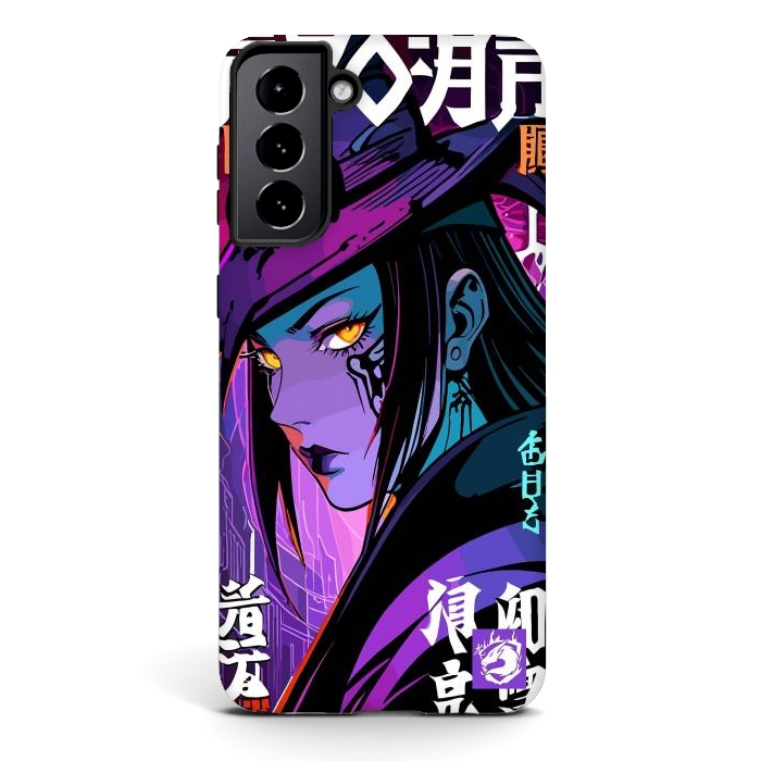 Galaxy S21 StrongFit Halloween Purple Witch by LM2Kone